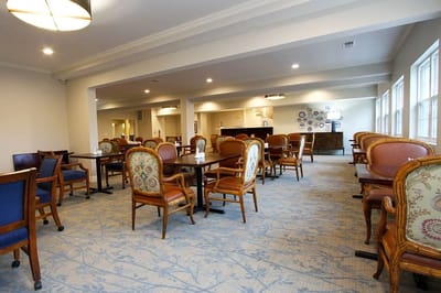 Dining area with tables and chairs