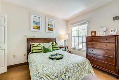 Cozy private room with comfortable decor and natural light