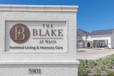 Entrance sign of The Blake at Waco facility