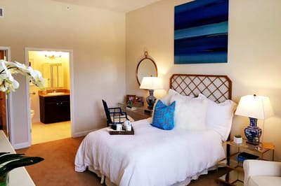 Cozy resident room with comfortable furnishings
