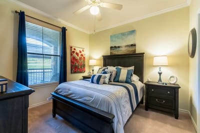 Cozy private resident room with decorative touches