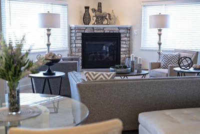 Welcoming common area with comfortable seating and decor