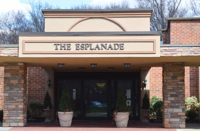 Exterior view of The Esplanade building entry