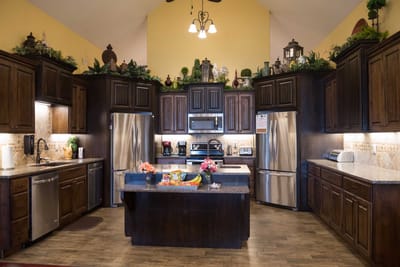 Interior view of a kitchen in assisted living facility