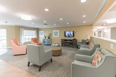 Comfortable seating in a common area of the facility