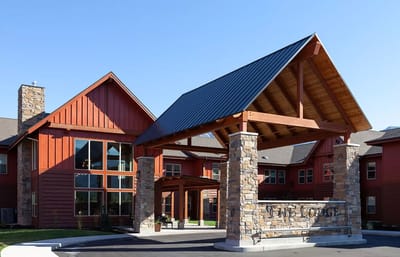 Exterior view of The Lodge at North Ogden entrance