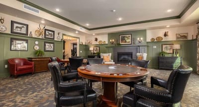 Common area with seating and decor