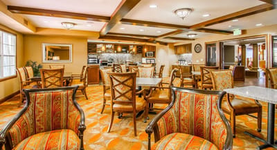 Interior common area with seating arrangements