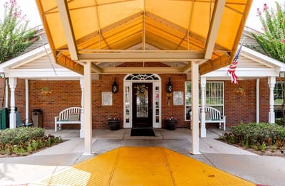 Entrance of The Reserve at Royal Oaks with a welcoming canopy