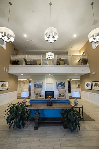Interior view of a welcoming lobby space
