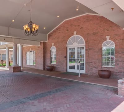 Front entrance of Town Village Retirement Community