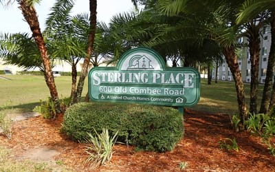 Sign for Sterling Place at United Church Homes