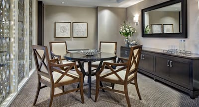 Interior common area with modern furniture