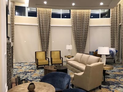 Cozy seating area in the facility's common room