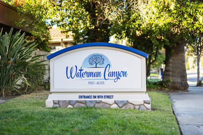 Sign for Waterman Canyon Post-Acute nursing facility