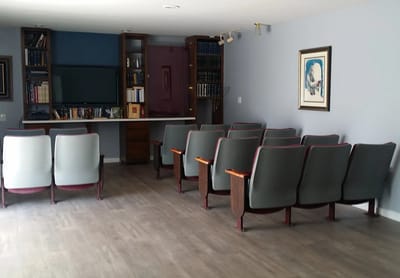 Interior of a common area with seating