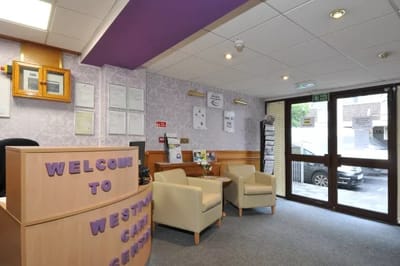 Reception area of Westport Care Home