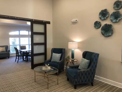Cozy interior lounge with comfortable seating