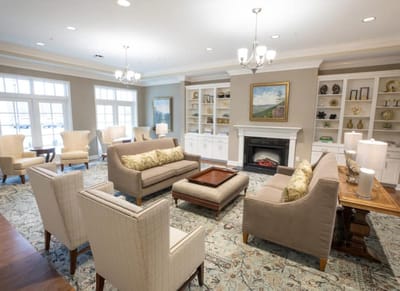 Bright lounge area with comfortable seating