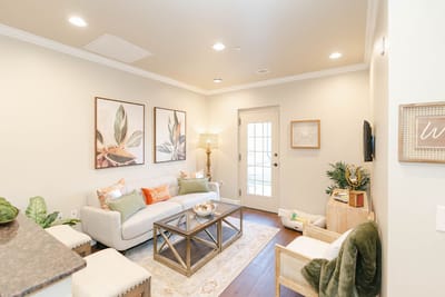 Cozy common area with seating and decor