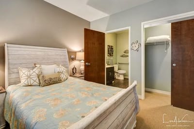 Private bedroom in a senior living facility