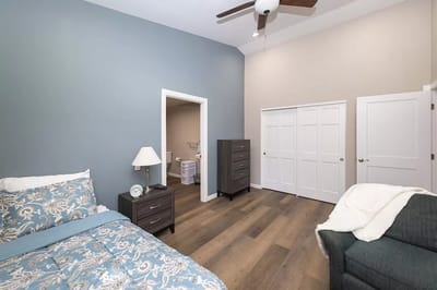 Cozy private resident room with modern furnishings