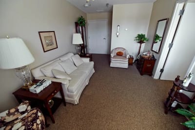 Cozy bedroom in a senior living facility