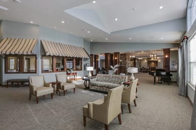 Common area with seating and decor