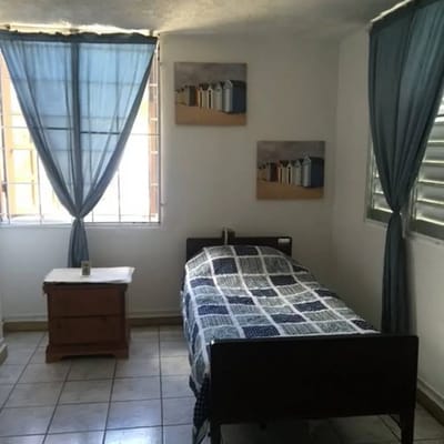 Simple interior of a resident's room