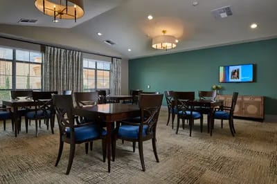 Interior view of a common area in a senior living facility