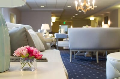 Interior common area with stylish seating and decor