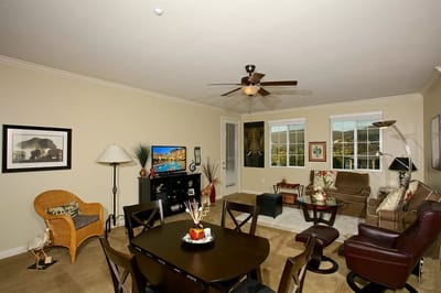 Bright and cheerful common area in the facility