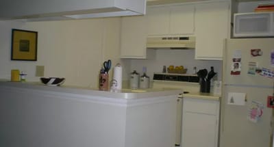 Kitchen area in a senior living facility