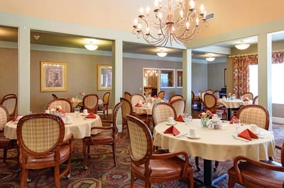 Charming dining room setup with elegant decor