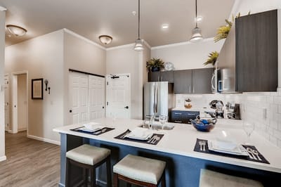 Modern kitchen in a senior living facility