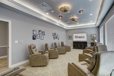 Cozy common area with recliner chairs for relaxation