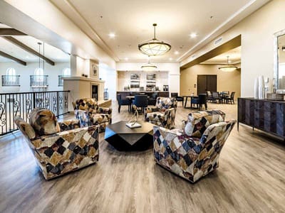 Common area with comfortable seating and decor