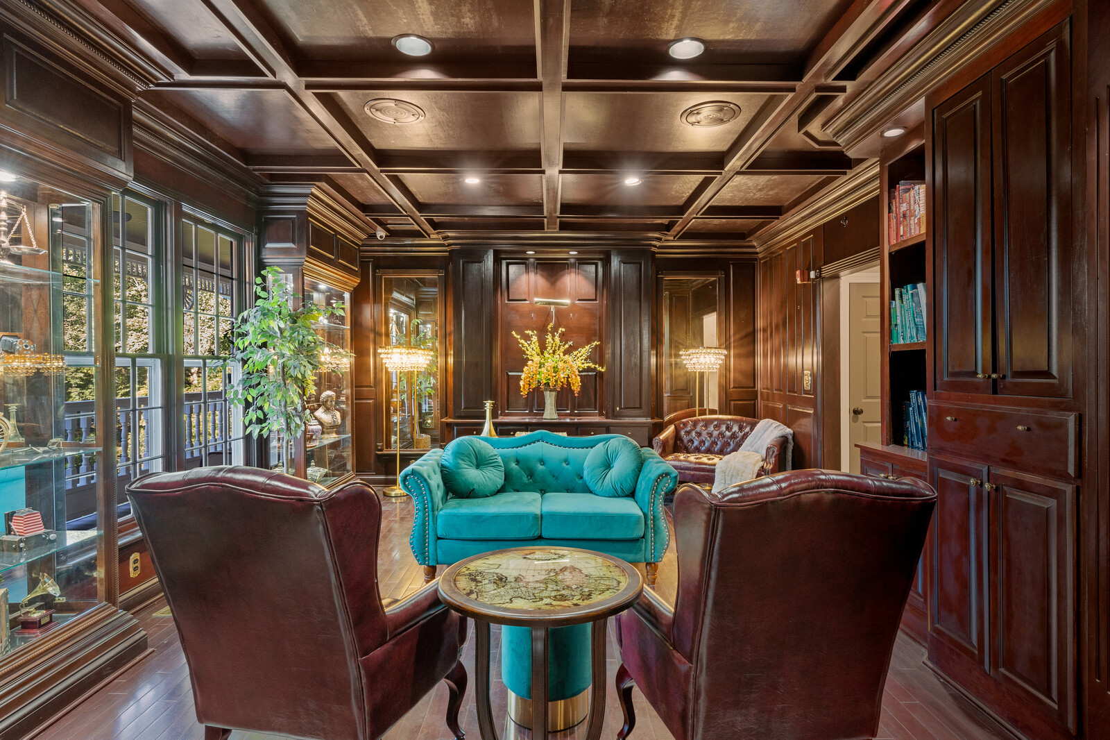 Luxurious common area with plush seating and decor