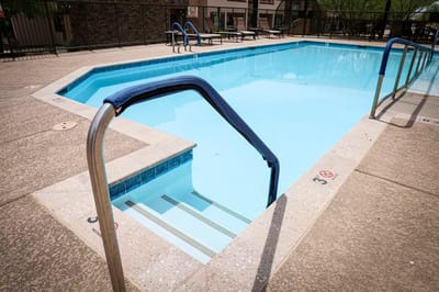 Swimming pool at an assisted living facility