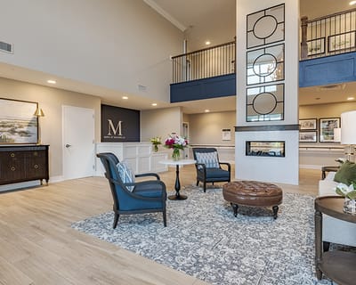 Bright and welcoming lobby with seating area