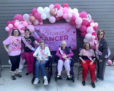 Residents celebrating Breast Cancer Awareness Month