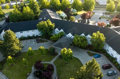 Aerial view of the Mennonite Village Quail Run facility