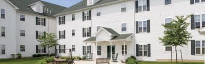 Exterior view of Silver Spring Gardens with garden area