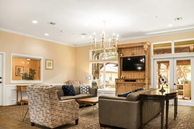 Bright interior view of a shared common area