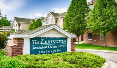 Exterior view of The Lexington Assisted Living facility sign