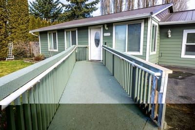 Exterior view of the facility with a ramp access