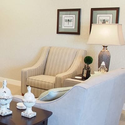 Cozy sitting area in a senior living facility
