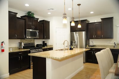 Modern kitchen area in a senior living facility