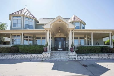 Front entrance of a senior living facility