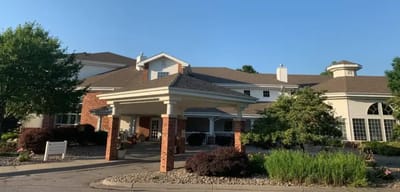 Exterior view of Fountain View Senior Living building